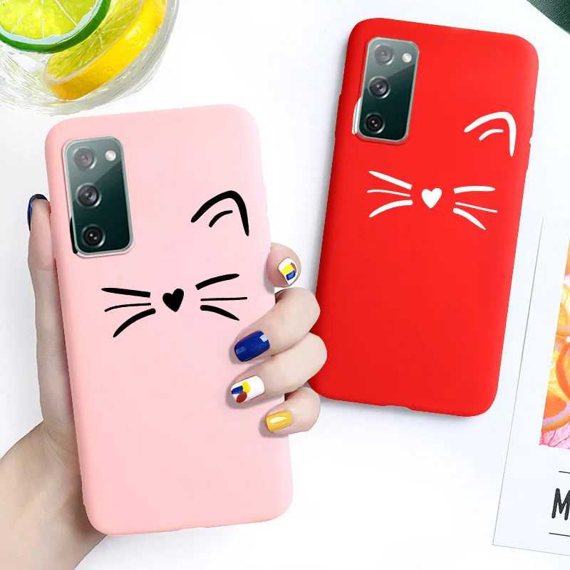 

Cute Cat Case For Samsung Galaxy A7 2018 Case Soft Silicon Cover For Samsung A9 A8 A6 Plus 2018 S10e S10 Plus S20 FE Ultra Cover