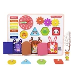 Детская игрушка Монтессори, детская занятая доска, обучающая блокировка, раннее развитие сенсорной формы, игрушка для обучения, подарки для детей