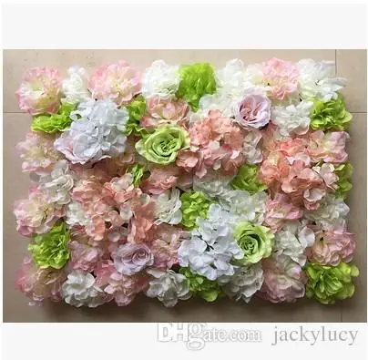 

20pcs/lot 60X40CM Romantic Artificial Rose Hydrangea Flower Wall for Wedding Party Stage and Backdrop Decoration Many colors