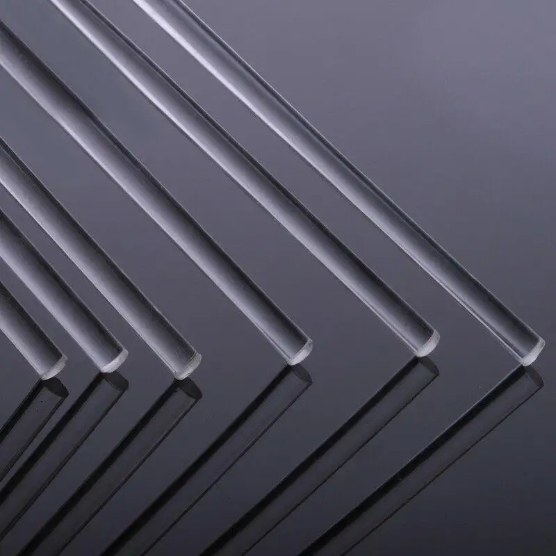1-10pc acrylic high transparent organics glass rod multi size 100-300mm Long DIY craft architectural model material architecture |
