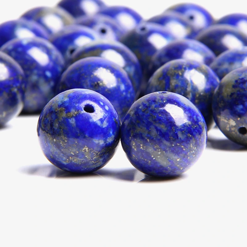 

High quality grade A natural blue lapis lazuli stone beads smooth lapis lazuli spacer loose beads for jewelry making bracelet
