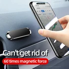 Магнитный автомобильный держатель для телефона, мини-подставка в форме полосы на приборной панели для iPhone, Samsung, Xiaomi, Huawei, металлический магнитный держатель для GPS, автомобильный держатель