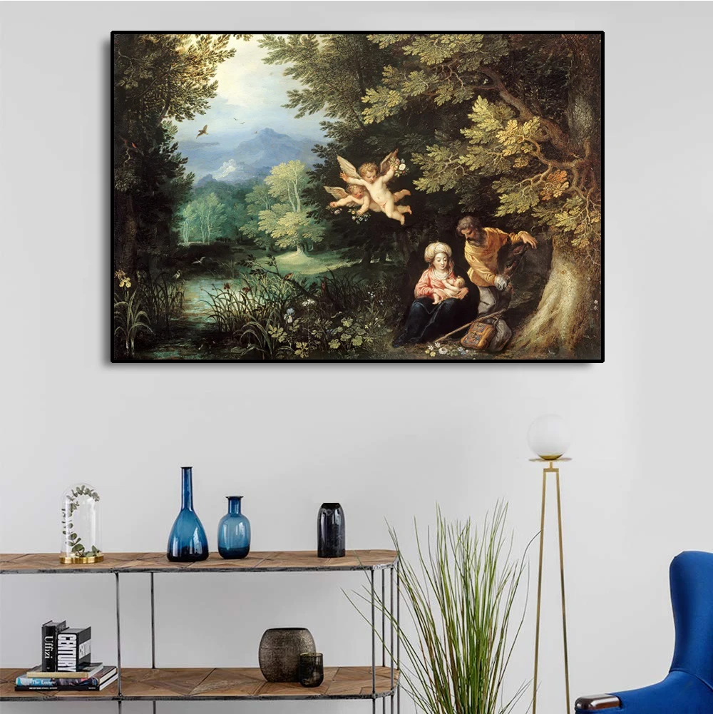 Картина маслом на холсте Янь бруегель Отдыхайте полете в Египет - Цена: 