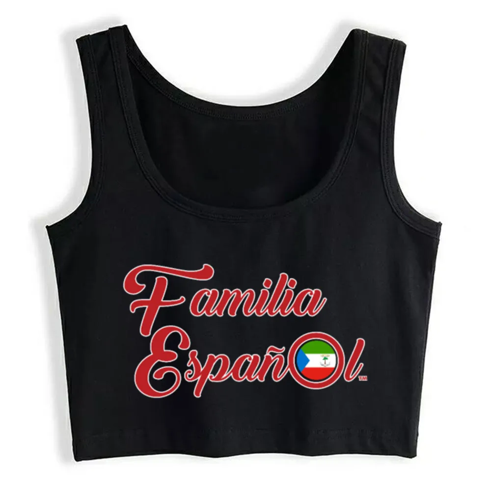 

Crop Top Women Equatorial Guinea By Familia Español Harajuku Tank Top Women Comic Women Clothes