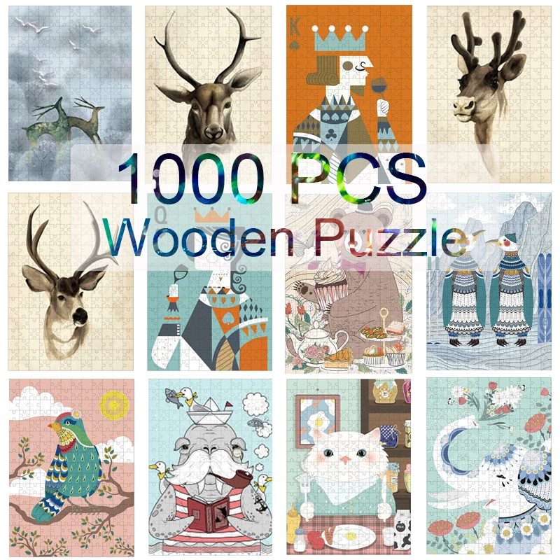 Пазлы картинки деревянные для детей и взрослых 50 Х70 см 1000 шт.|Пазлы| |