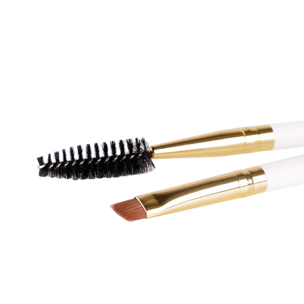

1PC Duo Eyebrow Brushes Eyelash Brush Comb Premium Angled Mascara Wands Applicator Spoolers Brush Brow Comb Makeup Tools
