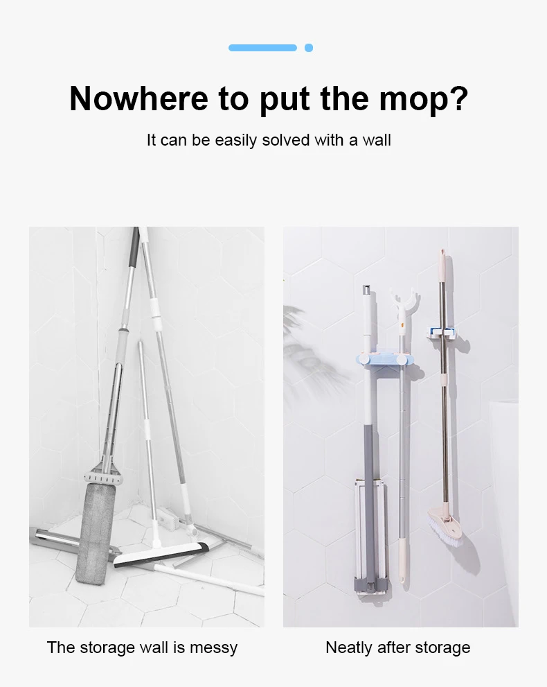 Настенный крючок для швабры на присоске подвесная стойка мощная безследная