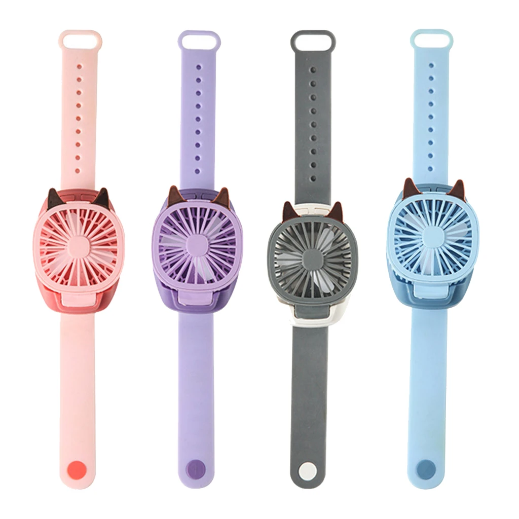 

Portable Wrist Watch Fan Handheld USB Rechargeable Mini Cooler No Leaf Handy Cooling Fan Air Cooler Fans Desktop