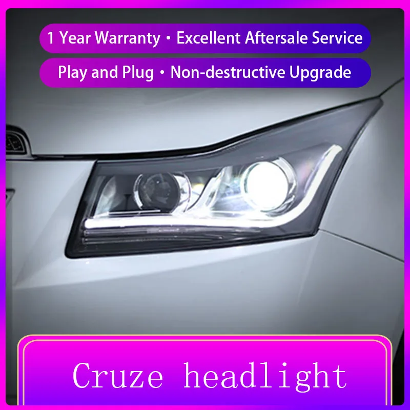 

Светодиодный ная фара для Chevrolet Cruze 2009-2014, фары с объективом проектора