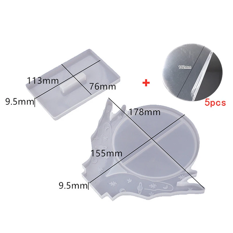 

Makeup Mirror Silicone Resin Mold Desktop Hand Shape Cosmetic Mirror Silicone Mould for DIY Handcraft