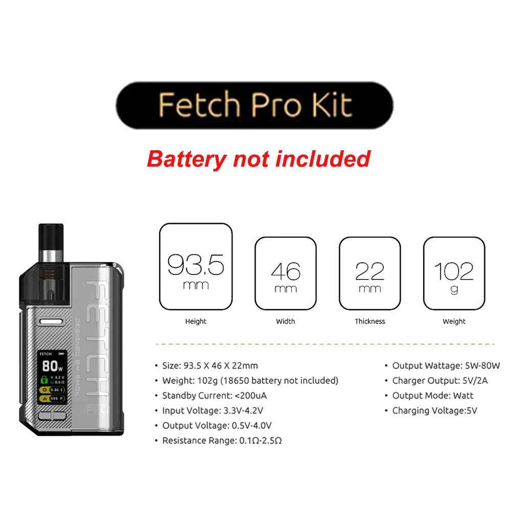 Newest SMOK Fetch Pro KIT 80W Pod Vape 4.3ml Capacity RGC RPM Coil Electronic Cigarette Vaporizer VS RPM40 RPM80 | Электроника