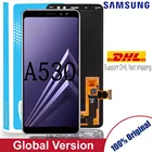 Оригинальный AMOLED дисплей 5,6 дюйма, ЖК-дисплей для samsung Galaxy A8 2018 A530, сенсорный ЖК-дигитайзер в сборе, регулировка яркости
