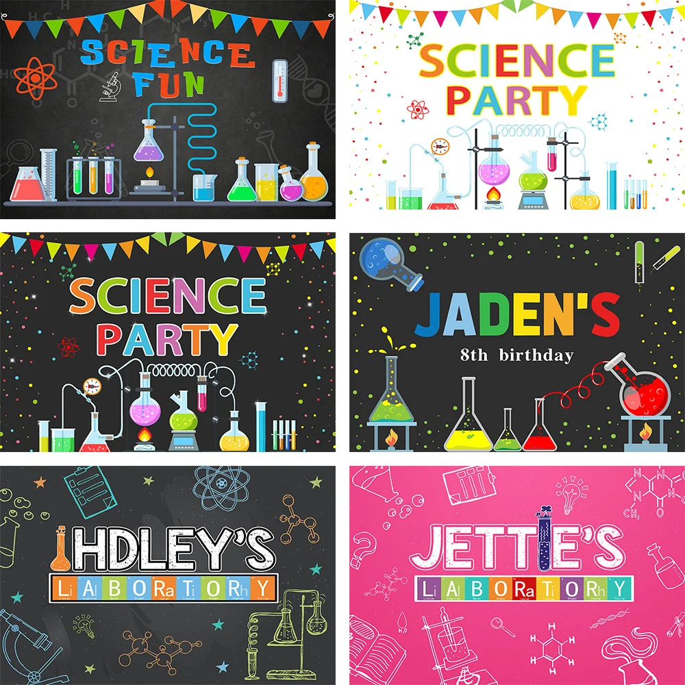 Фон для фотосъемки Mehofon, с изображением химиката, для дня рождения, для ученых, для фотостудии, научный, веселый