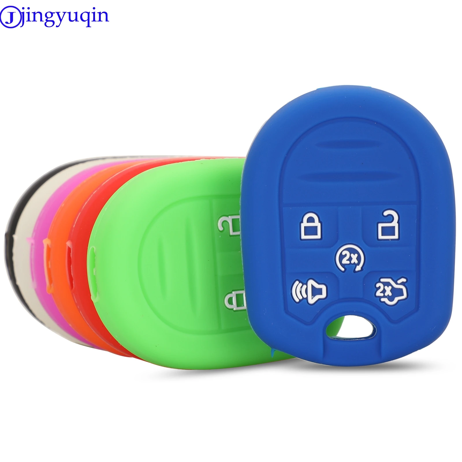 

Jingyuqin 4 кнопки для Ford Explorer Flex Taurus Fit Lincoln MKZ чехол для дистанционного ключа от машины силиконовый защитный чехол автомобильные аксессуары