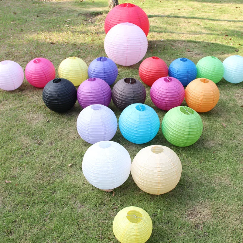 

10/15/20/25/30/35/40cm Chinese New Year Decoration Round Paper Lantern for Wedding Party Decoration Holiday Supplies Paper Lamp