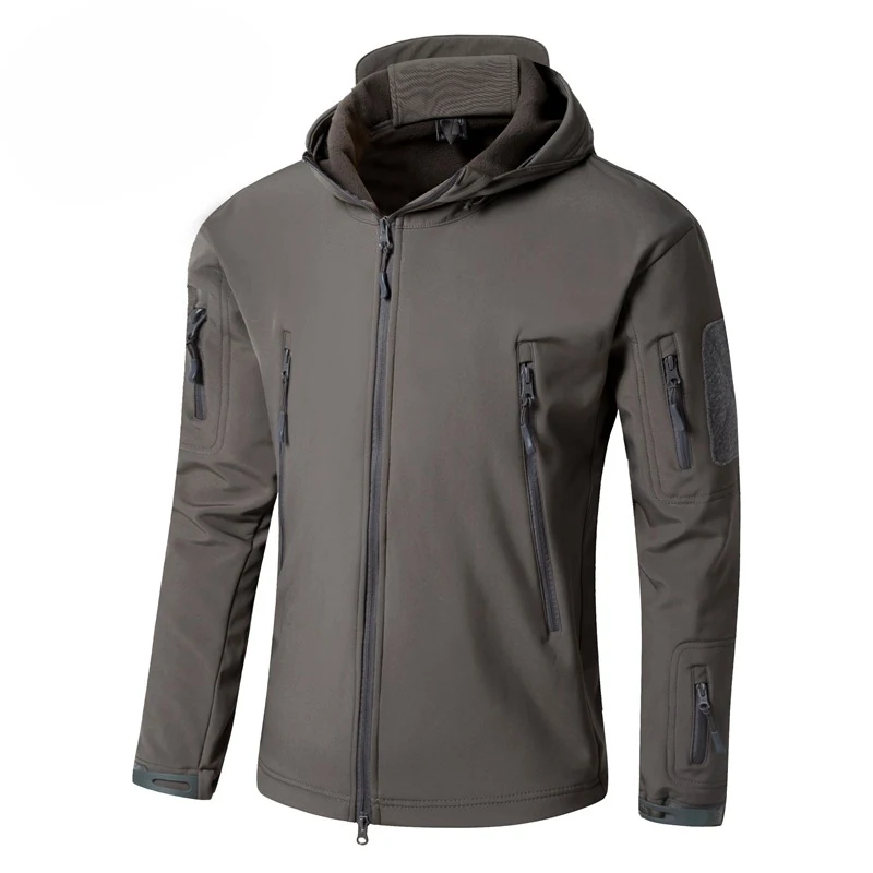 Men Woodland Digital Camouflage Jackets Outdoor Waterproof Windproof Coats Military Warm Fleece Tactical Softshell Jacket