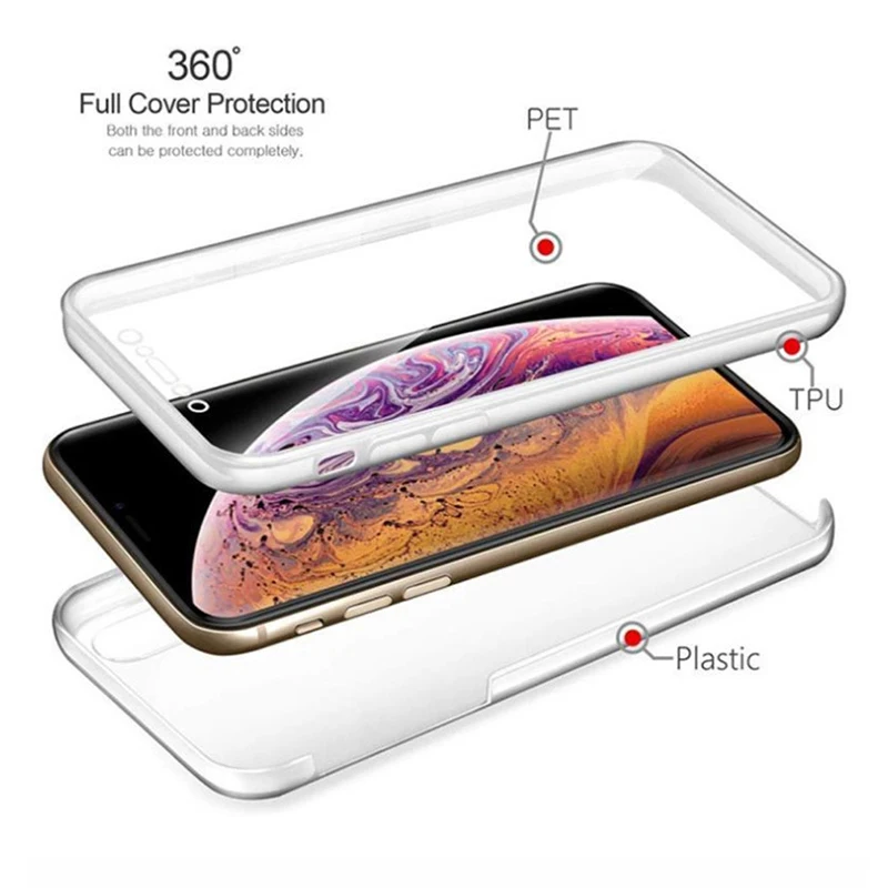 Чехол с полным покрытием 360 градусов для Huawei Y7P 2020 P40 Pro P30 Lite P20 Mate30 Y6 Y9 P Smart Plus 2019 Honor