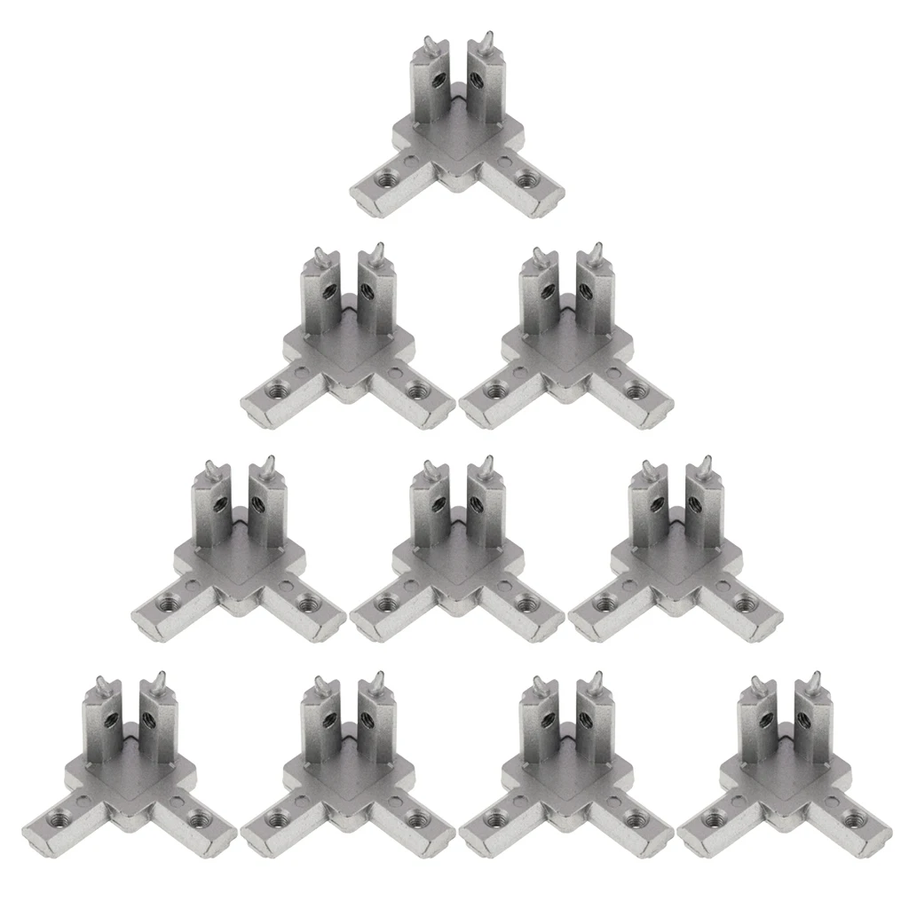 10pcs Aluminum Profile 2020 Series Extrusion 3-way Corner Joint Connector | Компьютеры и офис