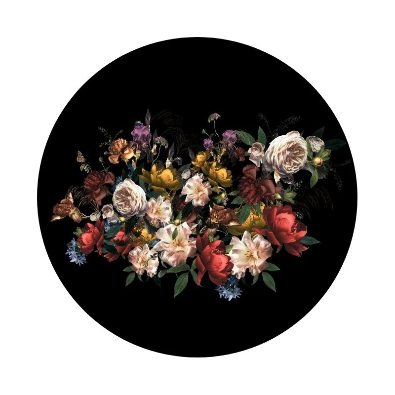 

Retro Floral Carpet Round Coffee Table Carpet Living Room Decoration Carpet Bedroom Decoration Bedside Cushion Bathroom Bath Mat