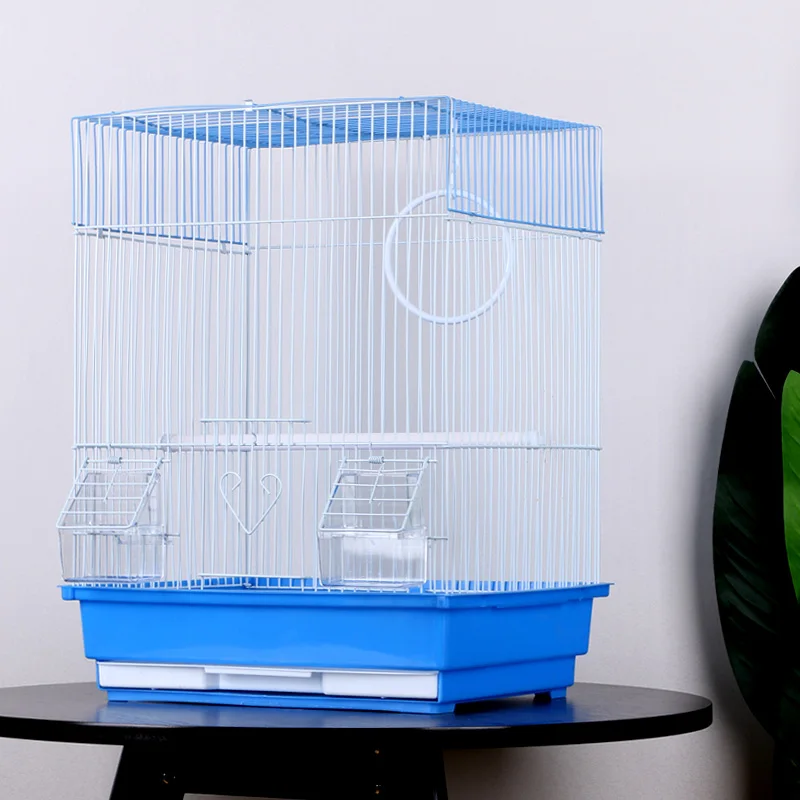 

Rectangle Large Stainless Steel Bird Cage Metal Accessoires Breeding Bird Cage Tray Houses Outdoor Jaula Grande Birdhouse DL60NL