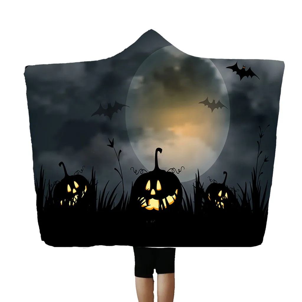 Хэллоуин декоративная Тыква с капюшоном Одеяло плащ-накидка одеяло кондиционер