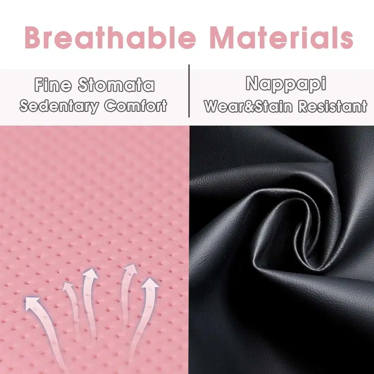 

PU Leather Car Seat Covers 10Pcs Fashion Wear-Resistant Breathable Auto Seat Pad Seat Cushion Protector for 5-Seat Car SUV