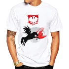 JOLLYPEACH бренд Польша хусар художественный Рыцарь Футболка мужская летняя новая белая Повседневная футболка с коротким рукавом крутая польская кавалерия футболка