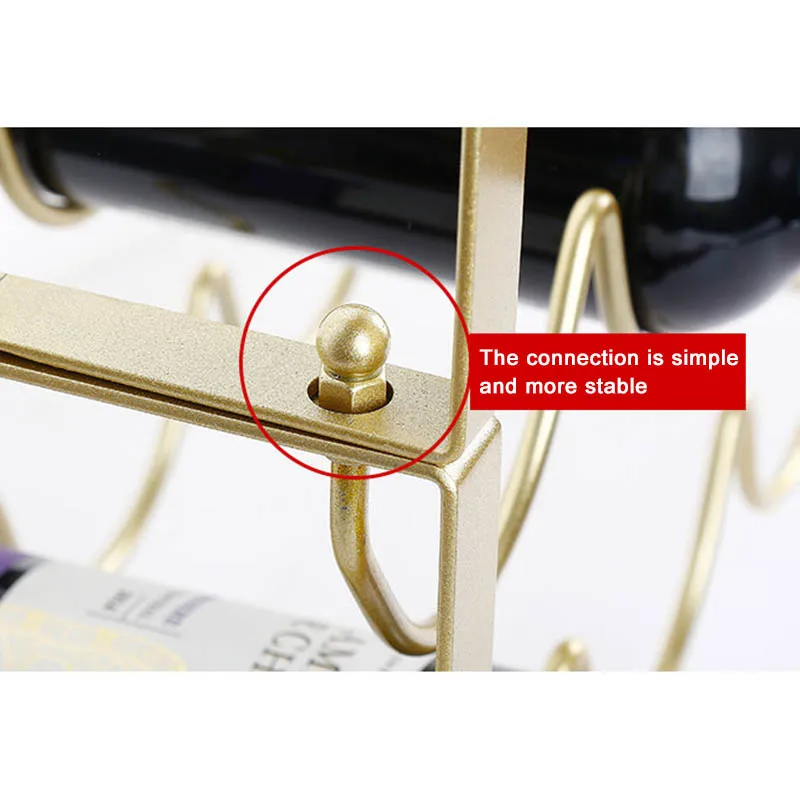 Держатель для винной бутылки металлическая стойка вина полка виски креативное