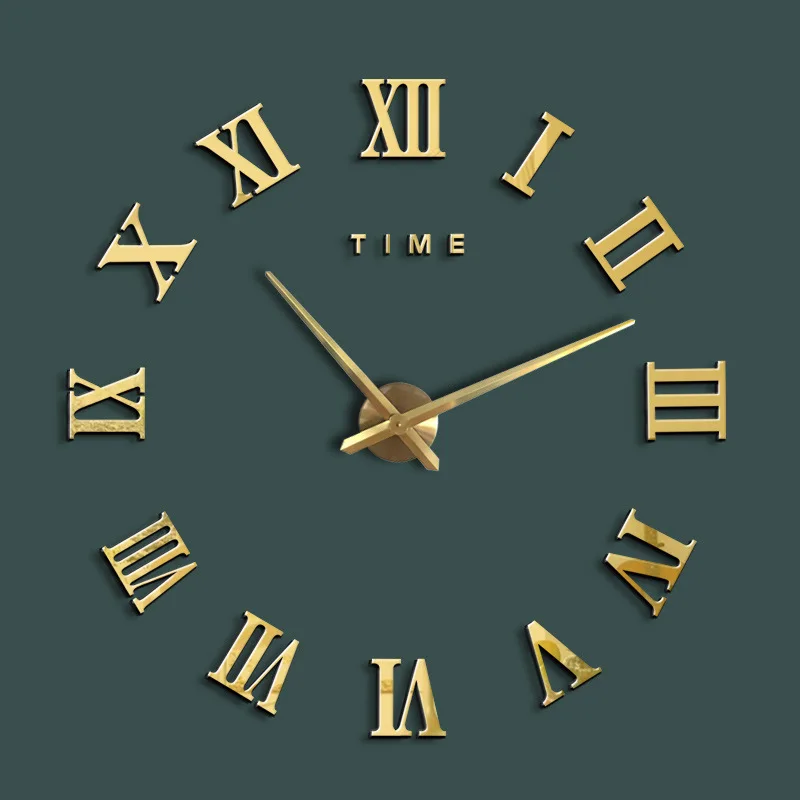 15 мм акриловые настенные часы с римскими цифрами Diy индивидуальные креативные