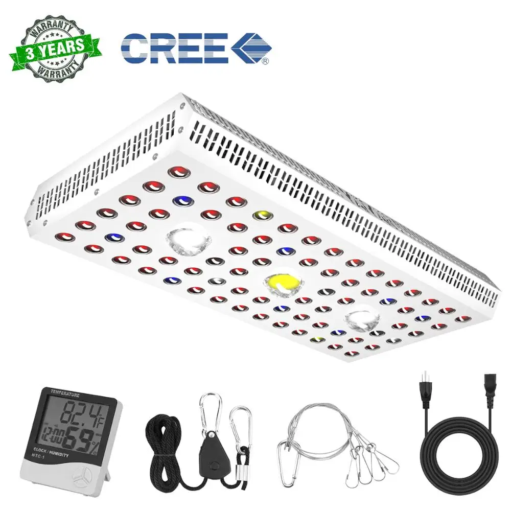 

YAIYAN CREE Cob серия 1500 Вт Светодиодный светильник для выращивания растений полный спектр комнатных растений светильник для выращивания Вег цве...