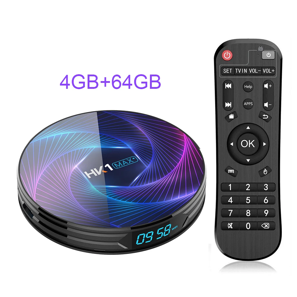 4G 64G HK1 MAX Plus ТВ приставка Android 9,0 Восьмиядерный Rockchip RK3368PRO USB3.0 1080P H.265 4K 60fps Google плеер Netflix Youtube медиа pla - Цвет: 4G 64G