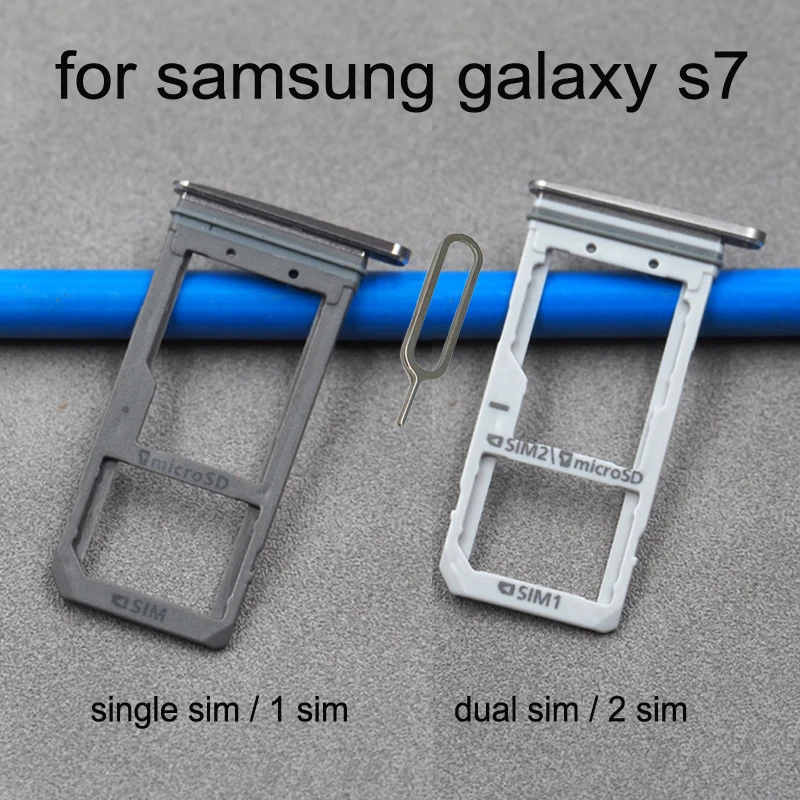 Лоток для Sim карты телефона Samsung Galaxy S7 G930 G930F G930FD G930A G930P G930V оригинальный корпус