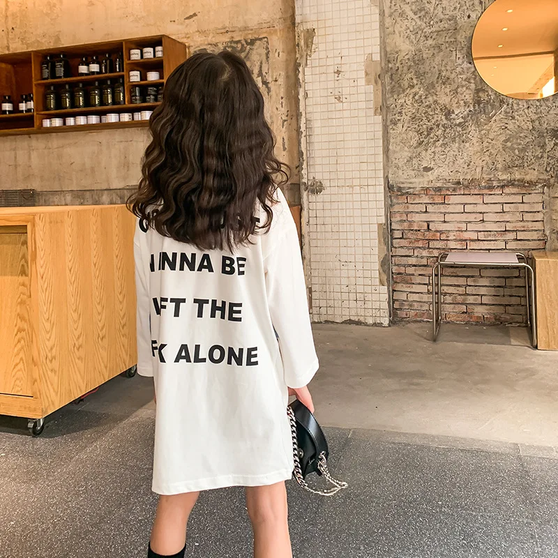 Детская одежда новое осеннее платье-свитер с длинными рукавами для девочек 2020