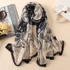 2022 новый стиль классические шелковые шарфы весна-осень женская шифоновая решетчатая шаль с принтом популярный женский шарф пляжный качественный головной платок