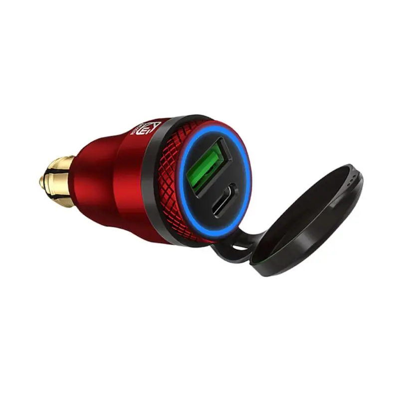 Водонепроницаемая мотоциклетная Быстрая зарядка 12 В 24 QC3.0 USB Type C PD адаптер