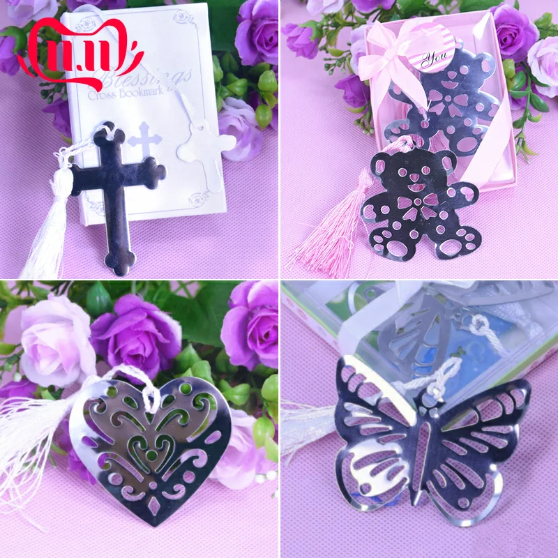 Детские закладки из серебристого металла Angel Bear подарки на крестины праздничные