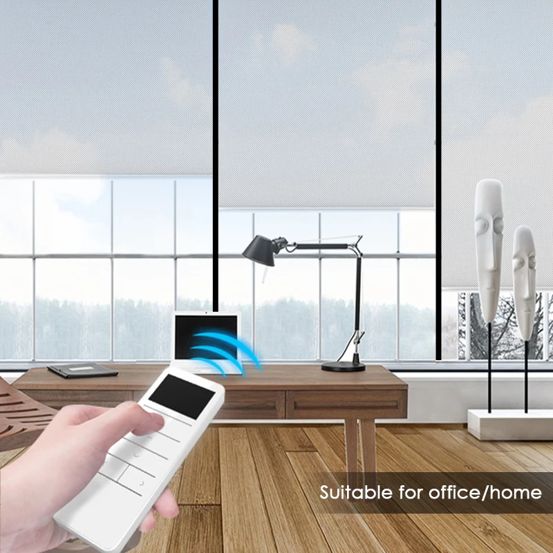 Солнцезащитная ткань моторизованные шторы на роликах для умного дома Google Alexa