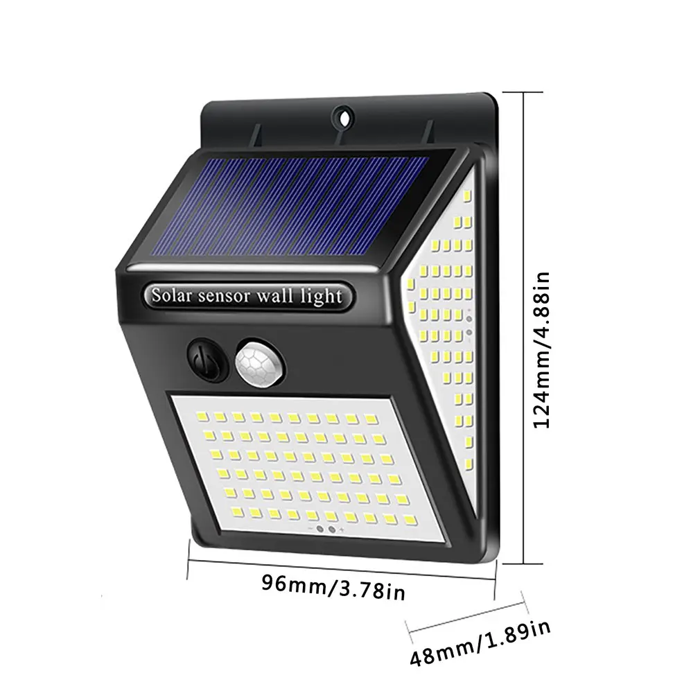 

140 Led Solar lamp wall IP65 Led Human Body Induction automatically Camp Night Garden road light waterproof outdoor Lamp