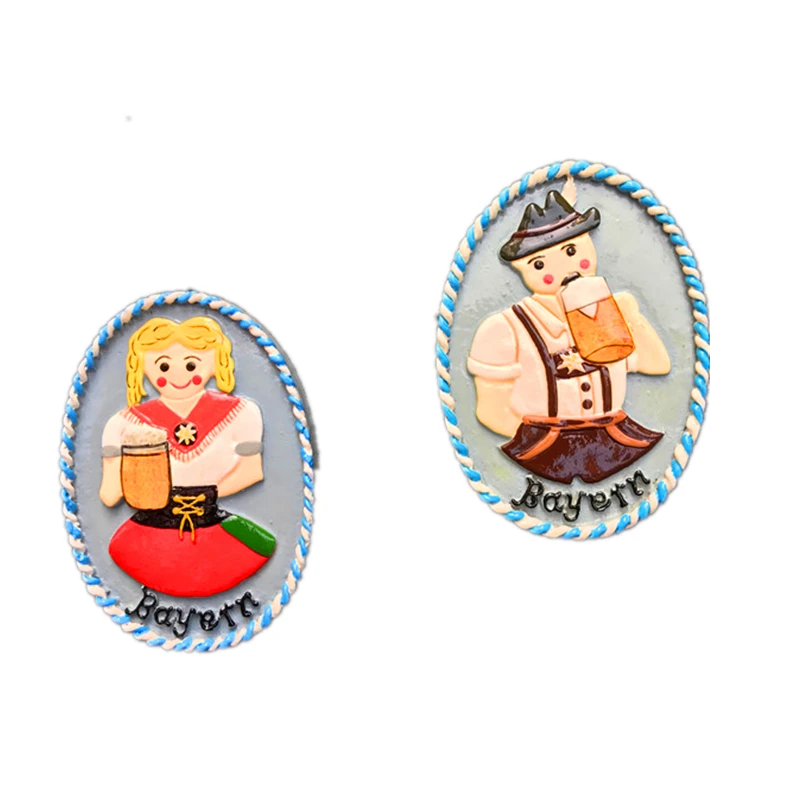 Наклейки на холодильник 3D европейские Мультяшные персонажи магнитные наклейки