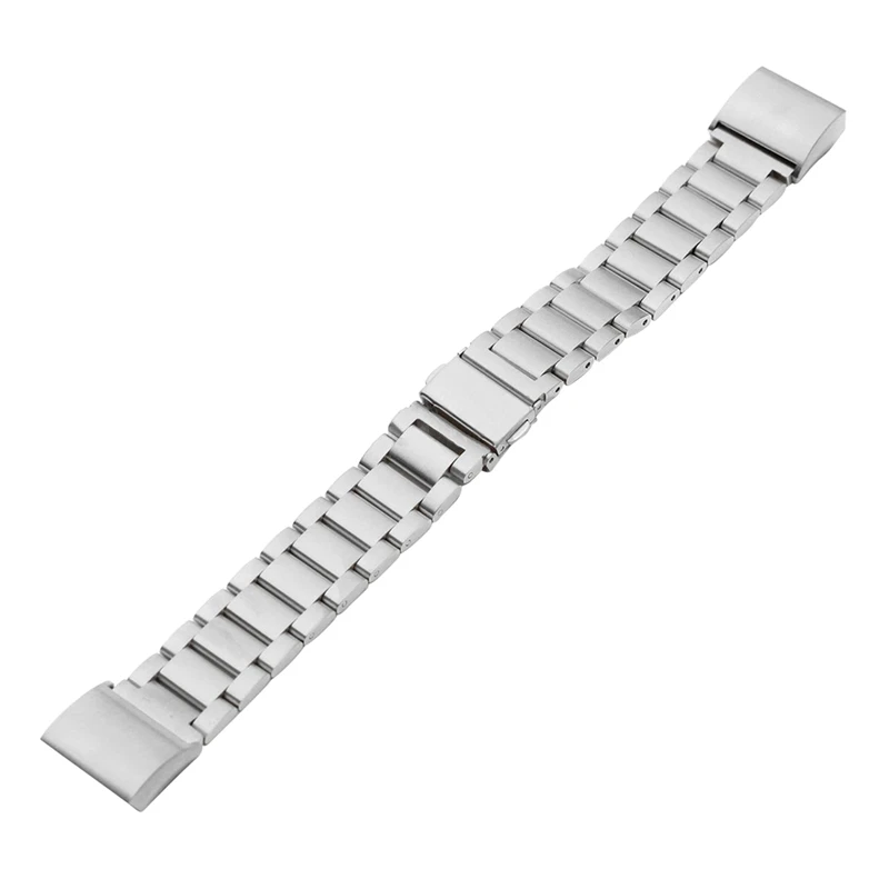 Роскошный сменный ремешок для часов из нержавеющей стали Fitbit Charge 2 серебристый |