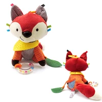 1pc baby cute fox rattles infants animal stroller car toys clip lathe hanging seat stroller toys mobile music educational toys