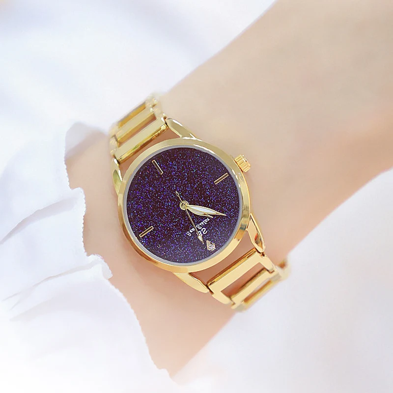 Часы женские золотистые повседневные модные водонепроницаемые наручные часы со