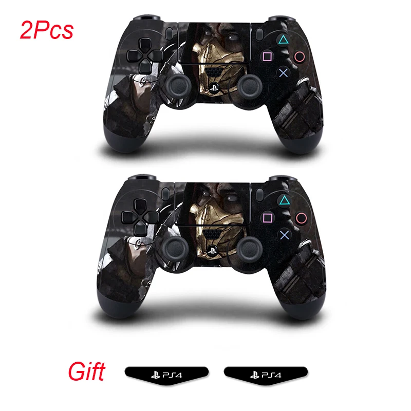 Mortal Kombat 2 шт. полностью покрывающие контроллер наклейки на кожу для Playstation 4 Dualshock