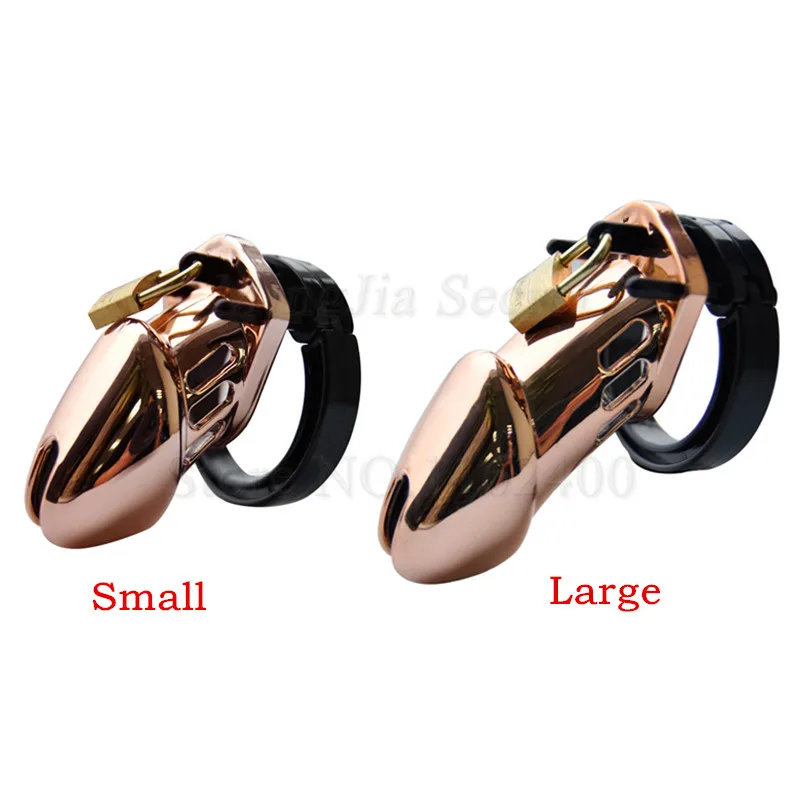 Мужской Пояс верности из розового золота с 5 кольцами на пенис клетка член кольца