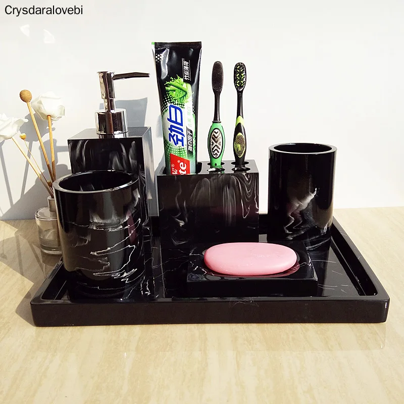 

Набор аксессуаров для ванной, 5 шт./6 шт., из искусственной мраморной смолы