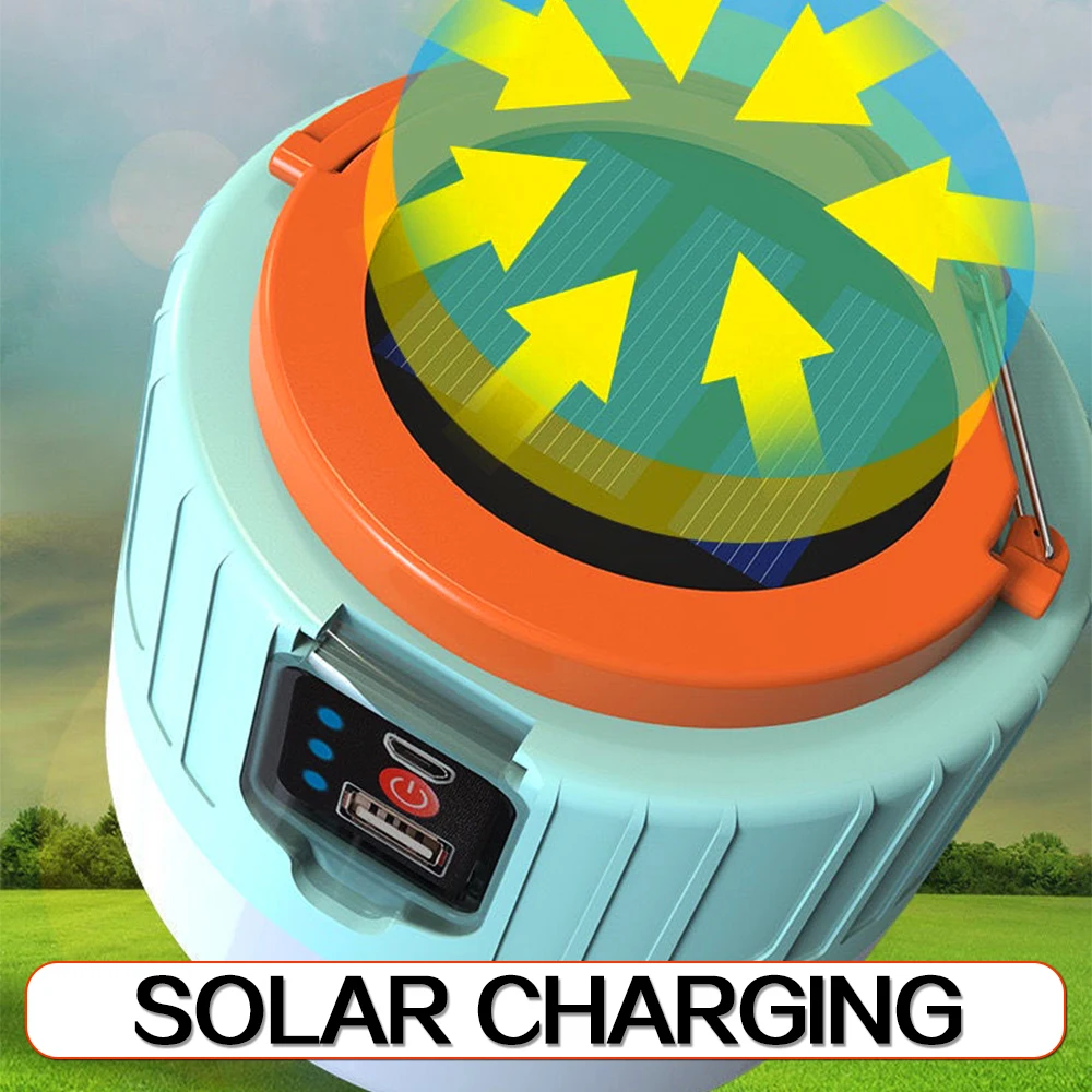 Портативные фонари 300 Вт USB/Солнечная зарядка лампа для ночного освещения