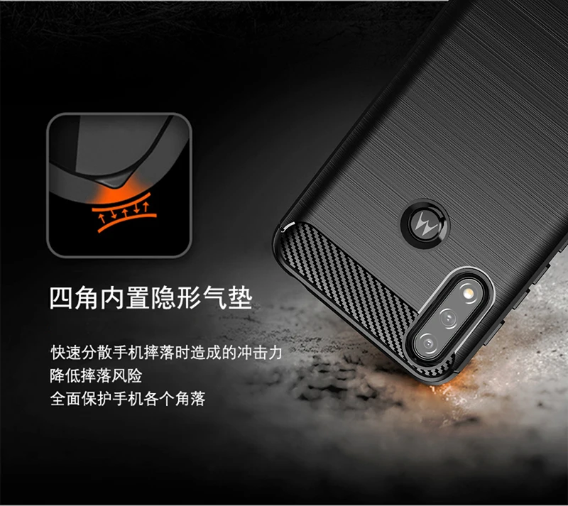 Para Lenovo K13 caso de parachoques de goma de silicona de fibra de carbono para Lenovo K13 caso para Lenovo K13 K 13 caso 6,51 pulgadas-5