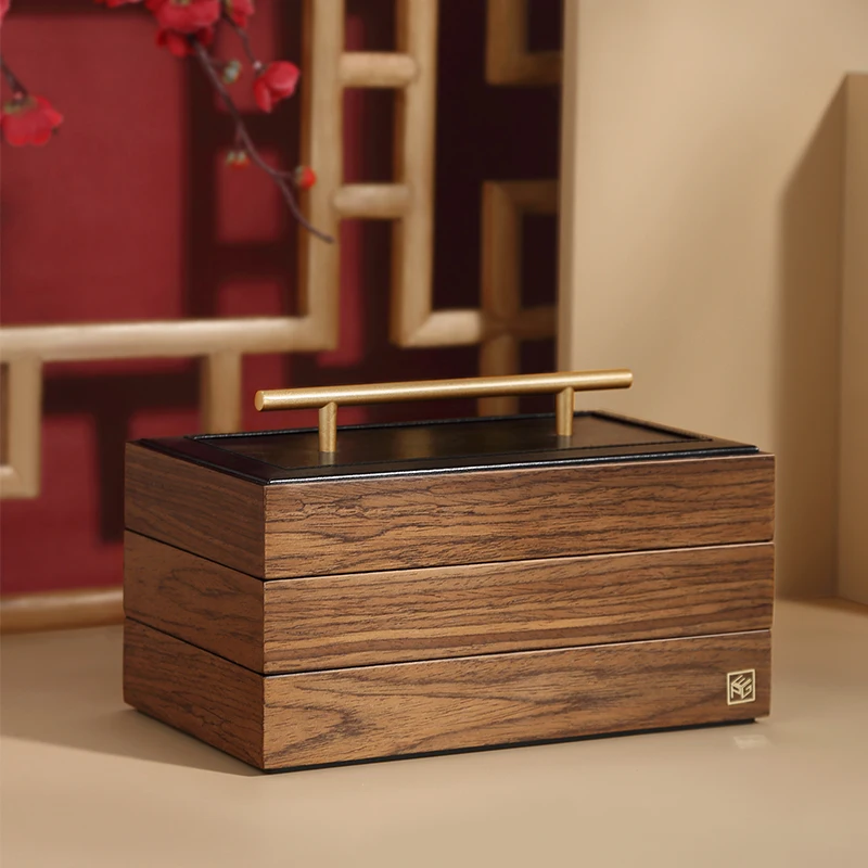 

2021 Luxury Large Wooden Jewelry Box Organizer Multilayer Jewelry Storage Case Gift Casket Earring Ring Necklace Jewellery Boxes
