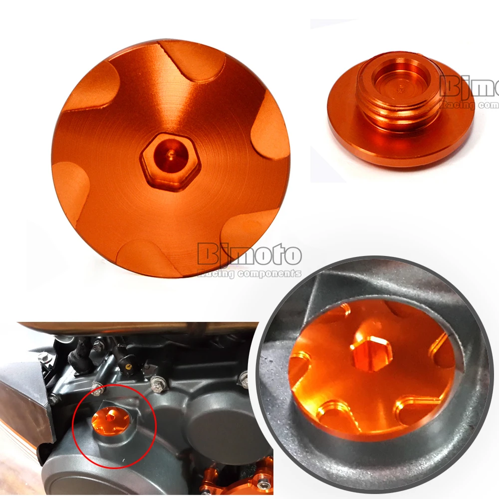 Motorcycle Orange Engine Oil Filler Cover Camshaft Plug Gas Cap For DUKE390 2013-2018 DUK E RC 125 200 390 250 2017 2018 | Автомобили и