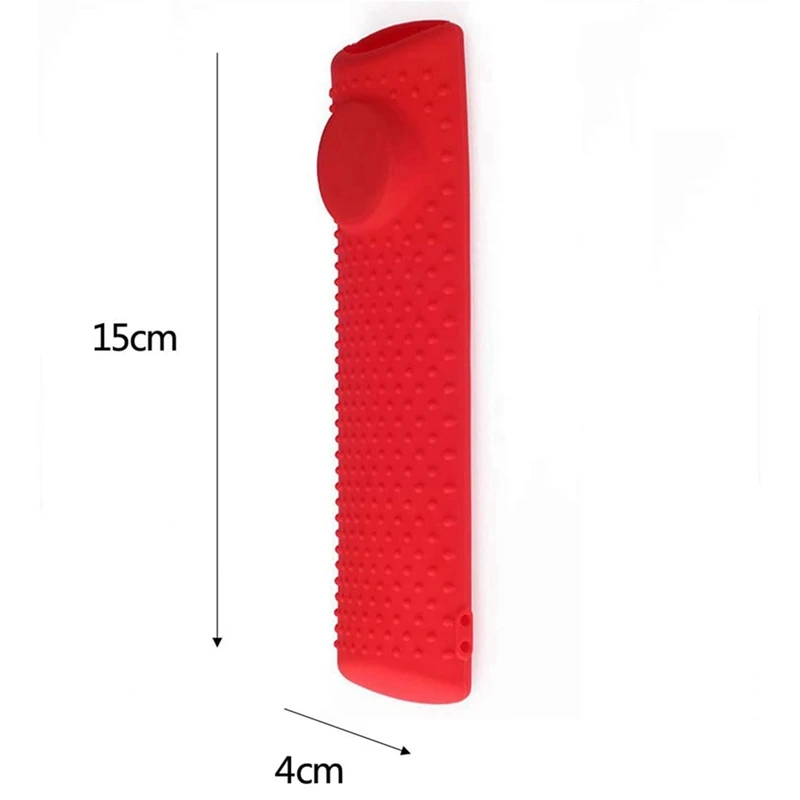 

2 Pcs Protective Cover Soft Silicone Skin Remote Control Case, Black & Red